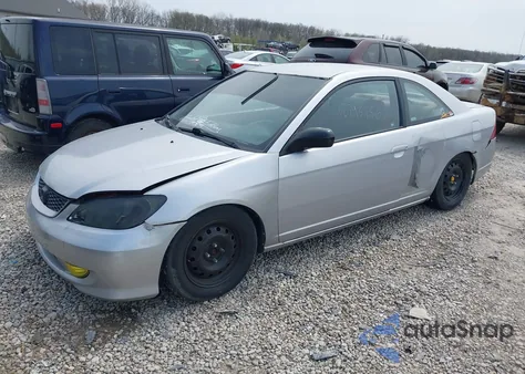 2004 Honda Civic Lx из США, поврежденный, VIN 1HGEM22594L074053